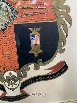 Civil War service record escutcheon 57th & 61st NY Infantry M. Connelly Musician