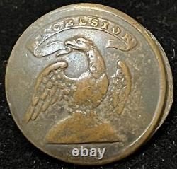Coat Size New York 1 Piece Button Eagle Military Pre Civil War Convex