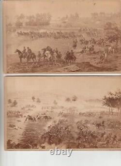Complete Set 8 Boudoir CABINET CARD PHOTOs Gettysburg Cyclorama / Duryea NY