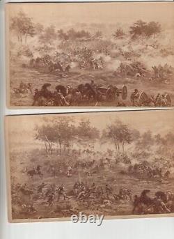 Complete Set 8 Boudoir CABINET CARD PHOTOs Gettysburg Cyclorama / Duryea NY