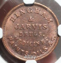 Cooperstown NY G L Bowne Civil War Store Card Token NGC MS65RB NY 145B-1a