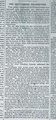 December 5 1863 Frank Leslie's Gettysburg Address