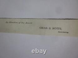 Dr. Charles S. Hoyt NY Signed 1872 Civil War Surgeon INSANE IDIOT ASYLUM Pioneer