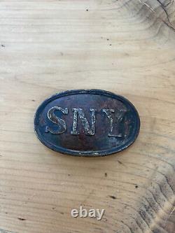 Dug Civil War SNY State of New York Puppy Paw Belt Plate or Buckle