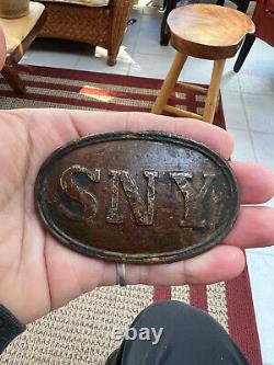 Dug Civil War SNY State of New York Puppy Paw Belt Plate or Buckle