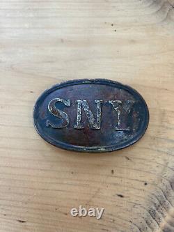 Dug Civil War SNY State of New York Puppy Paw Belt Plate or Buckle