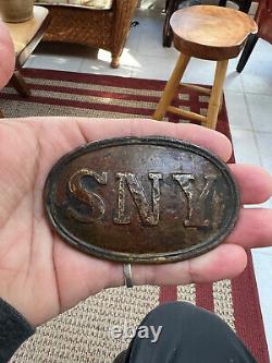 Dug Civil War SNY State of New York Puppy Paw Belt Plate or Buckle