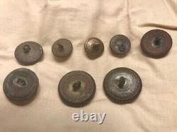 Dug Lot of Civil War Buttons- SC, NY and CT State Seals and Eagle C and I button