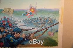 EARL NOREM PAINTING illustration civil war battle, NEW YORK ZOUAVES