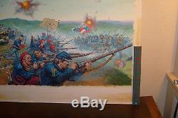 EARL NOREM PAINTING illustration civil war battle, NEW YORK ZOUAVES