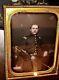 Early Civil War Soldier Armed & Id'd Tinted 1/4 Daguerreotype By Anson New York
