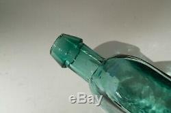 Early Teal G. W. MERCHANT LOCKPORT. N. Y. Civil War Era Bottle