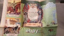 Eisenschiml, Newsman. Civil War 2 vols 1956 rare large fold color map, slipcase