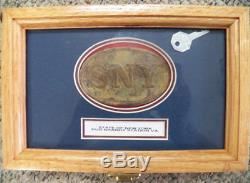 Excavated Civil War SNY (State of New York) Buckle In Wooden Display Case