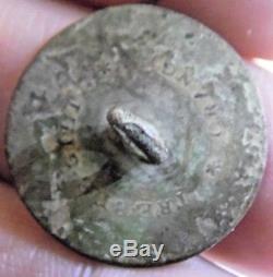 Excelsior New York RARE Early Antique US Military Uniform Button Civil War