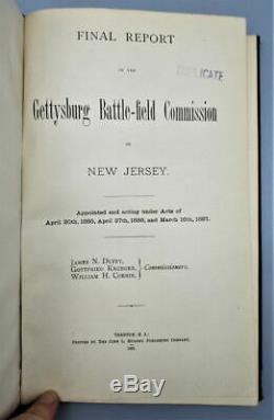 FINAL REPORT OF THE GETTYSBURG BATTLEFIELD COMMISSION 1891 Civil War Memorials