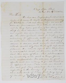 Feb 1862 Civil War Letter 14th New York Moves Toward Centreville & Manassas