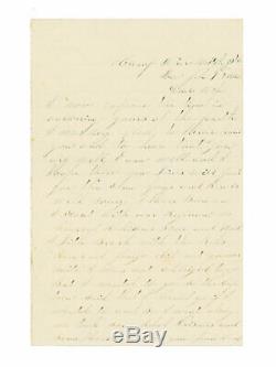 Feb 1864 Civil War Letter 1st New York Dragoons Scout Across Rapidan River