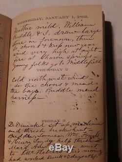 Federal army under Grant attacked by rebels CIVIL WAR ERA DIARY 1862 N. Y