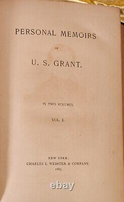 Fine Bindings PERSONAL MEMOIRS OF U. S. GRANT 1st/1st Absolutely Gorgeous