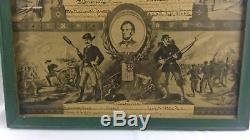 Framed CIVIL WAR Discharge Paper New York 1865