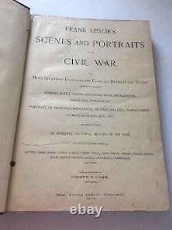 Frank Leslie's Scenes & Portraits of Civil War 1894 Illustrated Wood Engravings