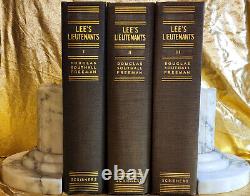 Freeman, LEE'S LIEUTENANTS 1942 1st Eds. 3 Vols. Vol. 1 Signed by Author