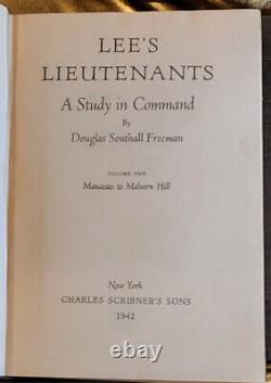 Freeman, LEE'S LIEUTENANTS 1942 1st Eds. 3 Vols. Vol. 1 Signed by Author