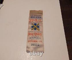 GAR Union Civil War Veteran Ribbon 9th NY Heavy Artillery Reunion 1890 Auburn NY