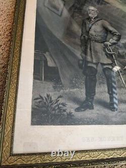 Gen. Robert E Lee Engraved Portrait by J. C. McRae / Brady 1867 30x24