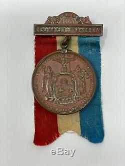 Gettysburg GAR New York 1893 Medal Veterans bronze Civil War Commemorative