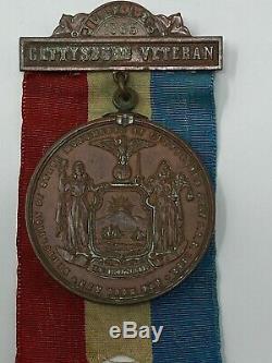 Gettysburg GAR New York 1893 Medal Veterans bronze Civil War Commemorative