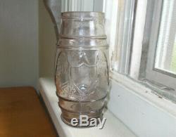 Giessen's Union Mustard Ny Eagle Shield Emb Barrel Figural Bottle CIVIL War Era