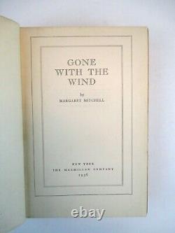 Gone with the Wind by Margaret Mitchell 1936 June Printing CIVIL WAR novel