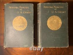 HTF Ulysses S Grant Civil War Maps Battles 1stEd 2Vols Memoirs Owned Marine Hero