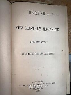 Harper's Weekly Magazine Civil War 6 Months 1861-62 Heavily Illustrated