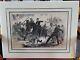 Harpers Weekly Ny, Ny 1863'cavalry Raid Through Virginia' Matted Wood Engraving