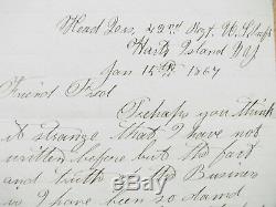 Harts Island New York CIVIL War Letter
