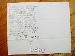 Harts Island New York CIVIL War Letter