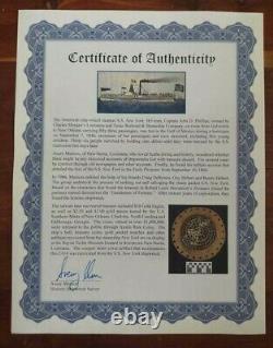Historic Artifact from Treasure Ship S. S. New York 1846 Shipwreck with signed COA