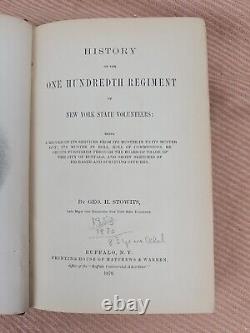 History of the 100th Regiment NY Volunteers George H Stowits 1870 Civil War RARE