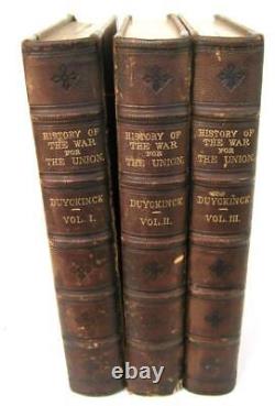 History of the War of the Union 3 Vol. Civil Military Naval E. A. Duyckinck 1866