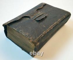 Holy Bible American Bible Society 1863 Civil War Era Antique Pocket Size