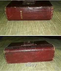 Holy Bible Pocket Antique Book 1850 American Bible Society NY Civil War Era RARE