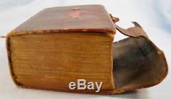 Holy Bible Pocket Antique Book 1854 American Bible Society New York Civil War O