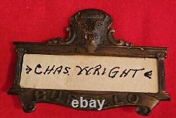 Identified Civil War Dog Tag Union 18th NY Cavalry Regiment Charles Wright GAR