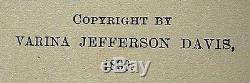 JEFFERSON DAVIS 1890 HC/1st Ed. Varina Davis Civil War Illustrated Complete Set
