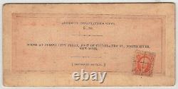 JERSEY CITY FERRY NORTH RIVER NEW YORK CIVIL WAR TAX STAMP c. 1864