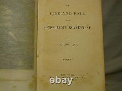 Jefferson Davis Rise and Fall of the Confederate Government first ed 2 vols 1881