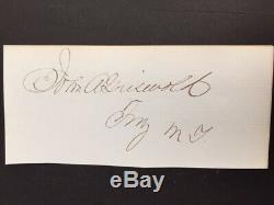 John A. Griswold Signed Builder CIVIL War Iron Clad Uss Monitor, Mayor Troy, Ny